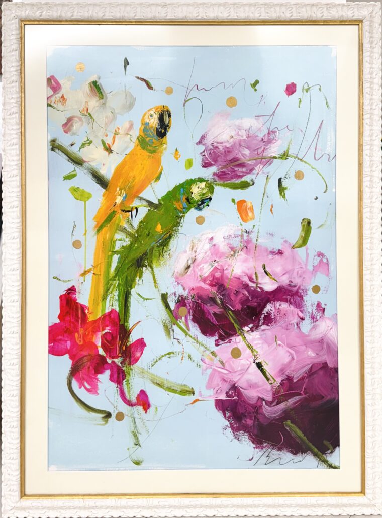 Garden of birds and flowers