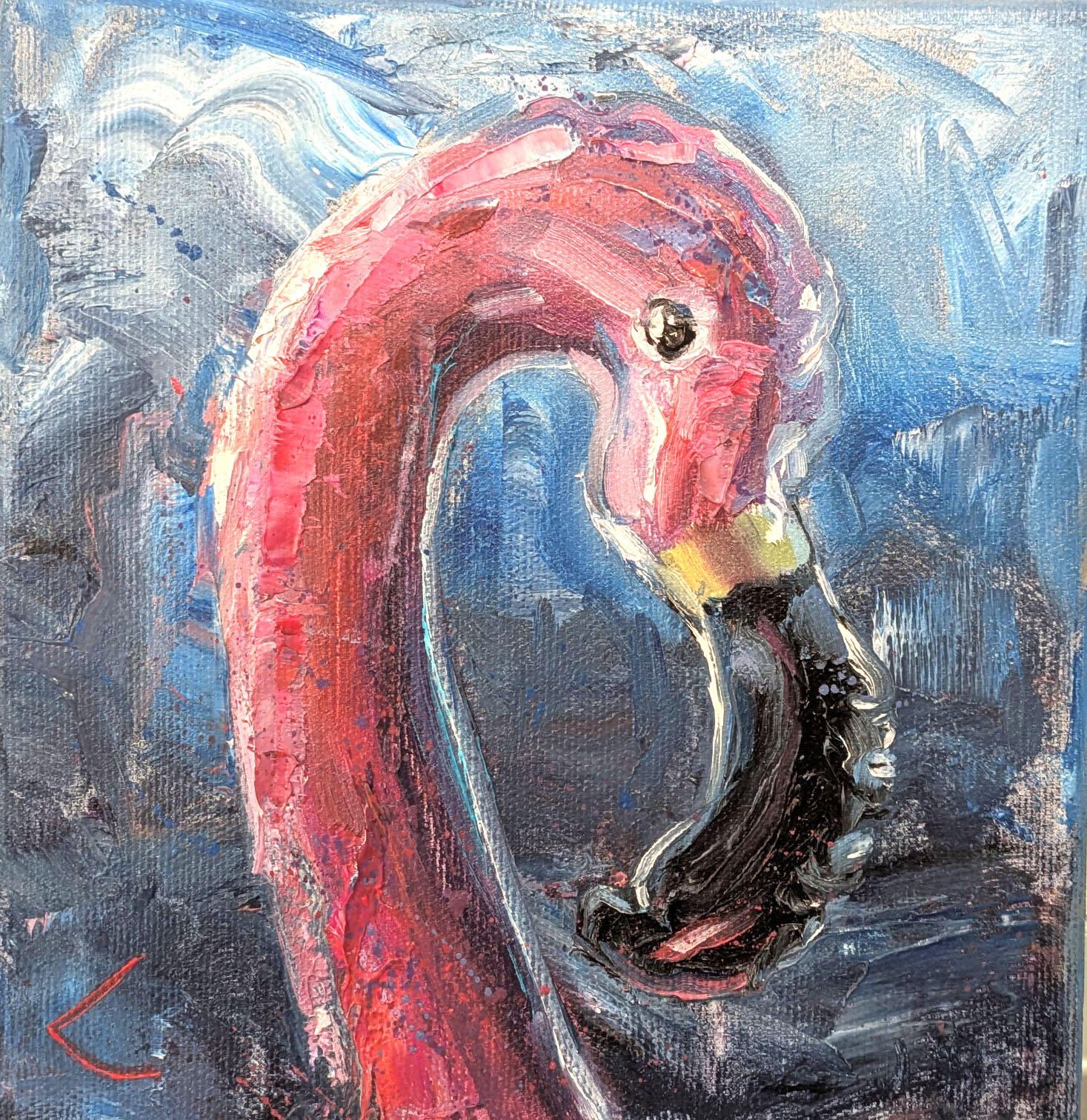 Inflatable flamingo